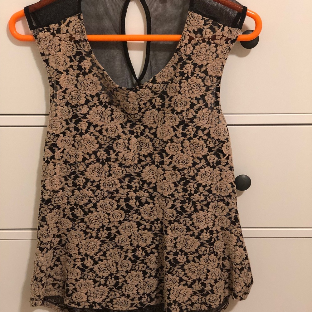Gold & Black Blouse